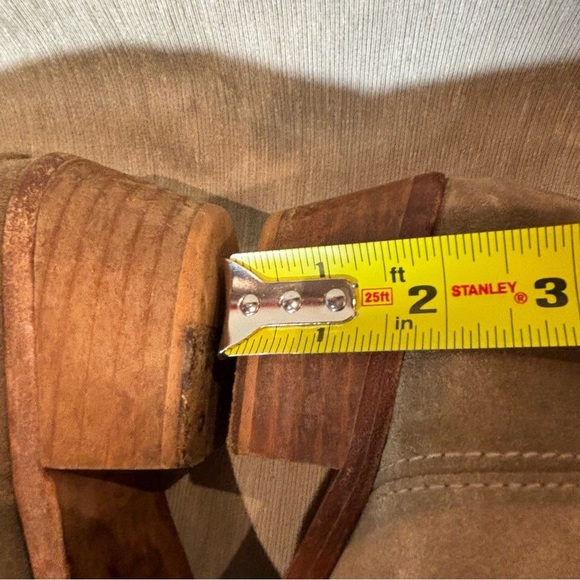 ZADIG & VOLTAIRE Sz 38 Fabric Canvas Suede Stacked Heel Zip Up Ankle Booties - Picture 5 of 14